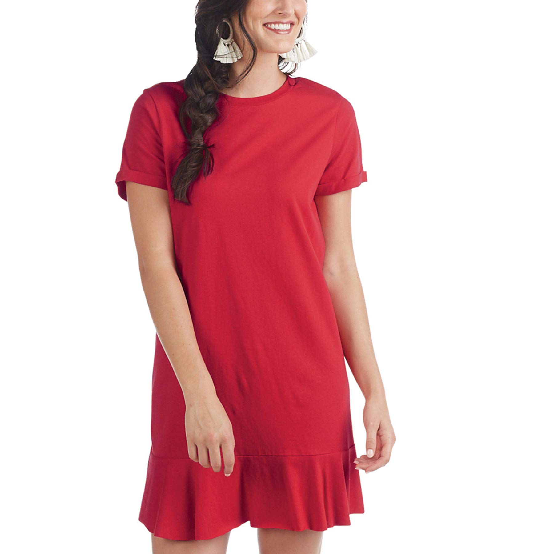 Stylish Mud Pie Women's Hope T-Shirt Dress - Casual Comfort Fit for Everyday Wear | Perfect for Summer Outings, Beach Cover-Ups & Weekend Errands