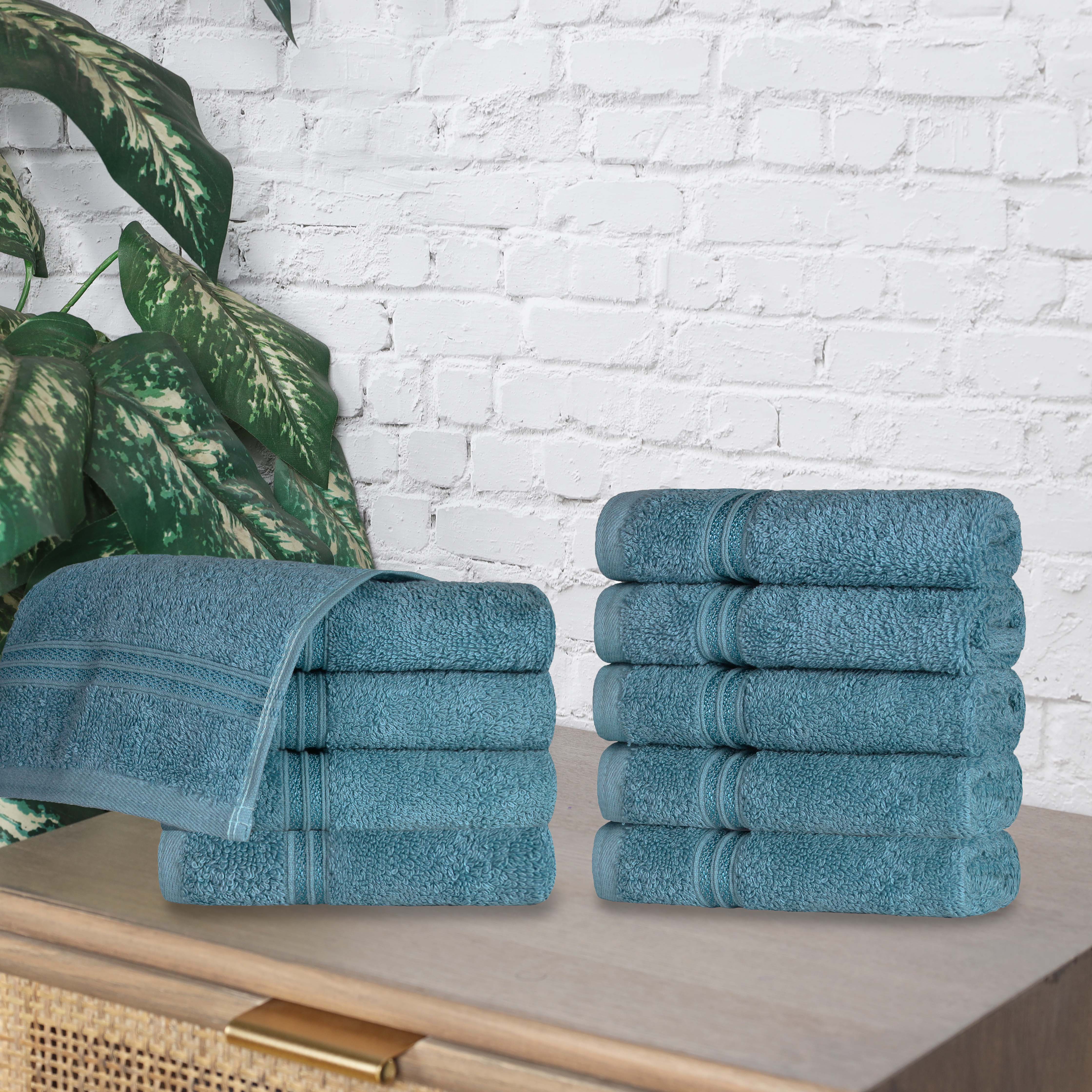 Premium Egyptian Cotton Face Towels - Ultra Soft & Highly Absorbent Bath Towel Set of 10 | Gentle for Sensitive Skin, Perfect for Spa, Gym & Luxury Bathroom Essentials