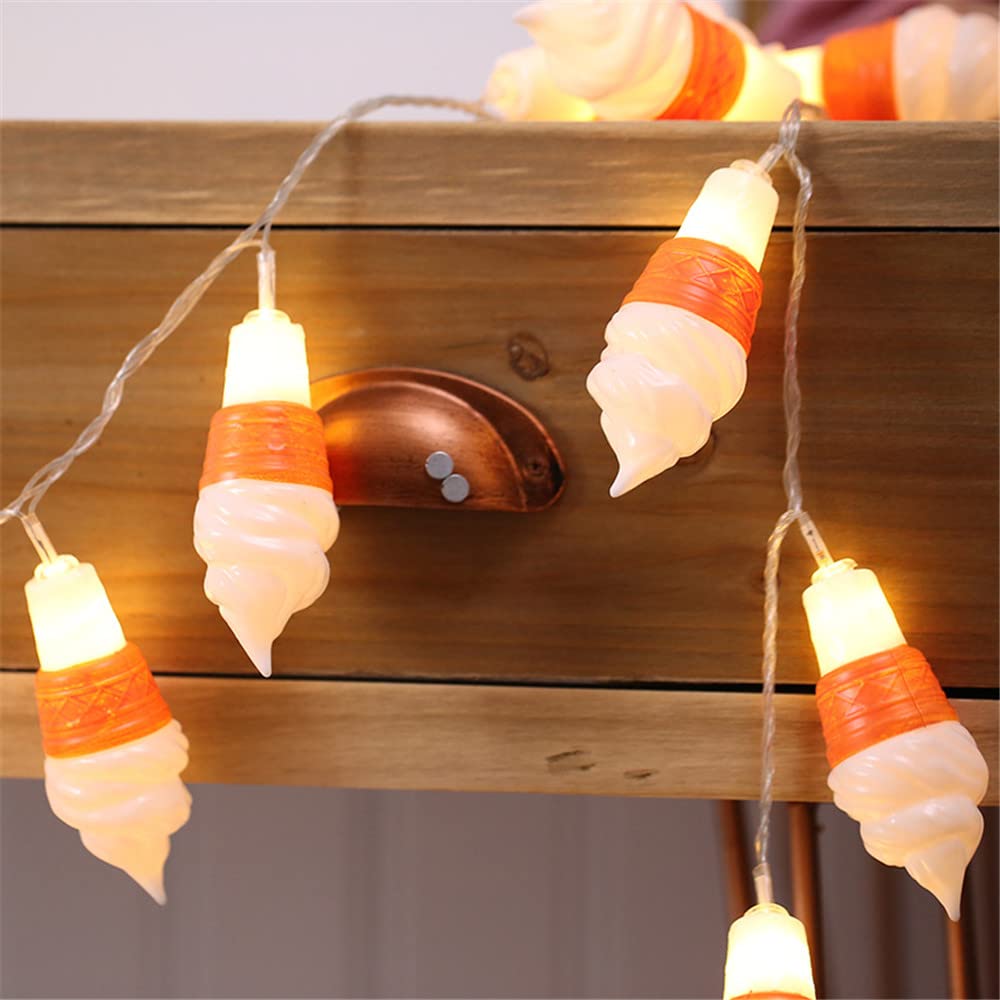 Ice Cream String Lights - Hamburger Fries Fairy Christmas Lights for Indoor & Outdoor Decor - Perfect for Parties, Kids' Rooms, Restaurants & Warm Holiday Ambiance (Ice Cream 2)