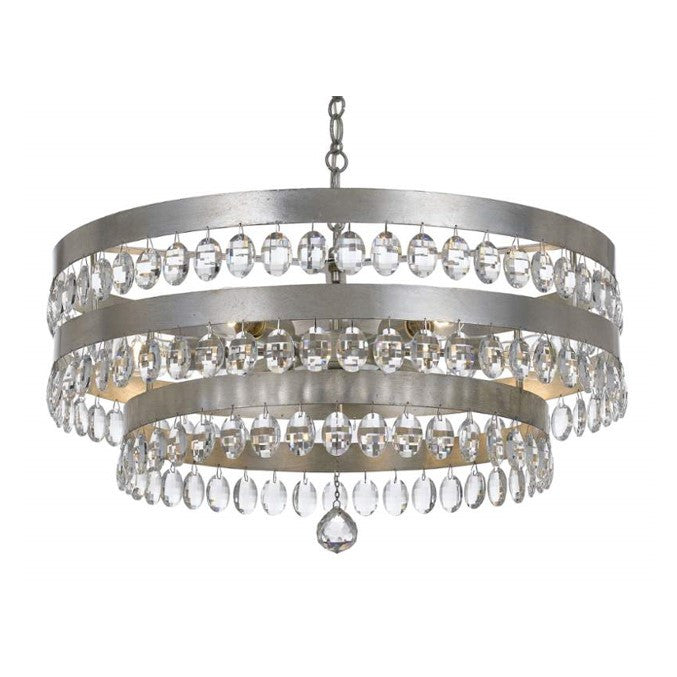 Sarahi Chandelier - Elegant Crystal Ceiling Light Fixture for Dining Room, Living Room & Bedroom | Modern Home Decor Lighting for Weddings & Interior Design