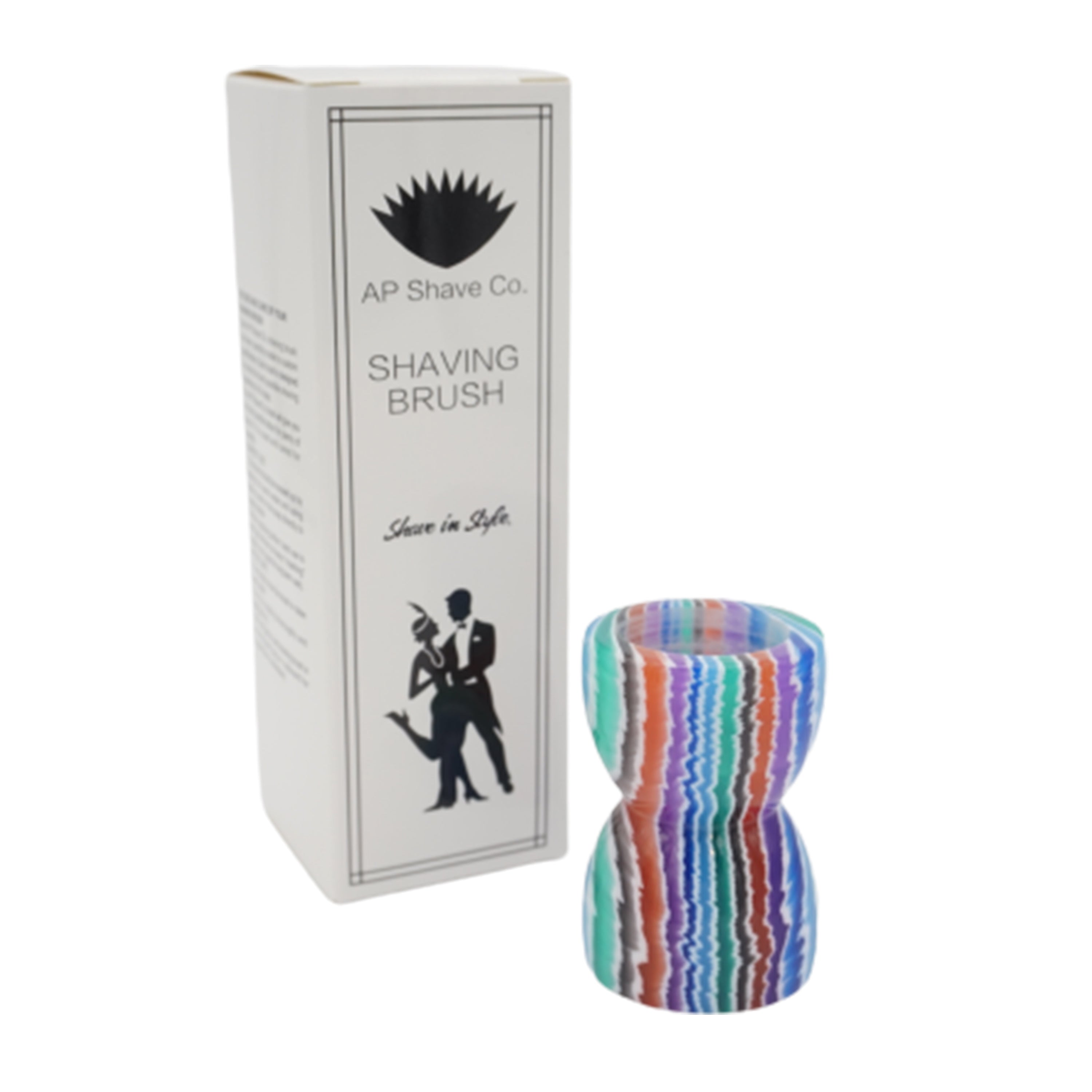 Premium Handcrafted Blue Stripe Shaving Brush Handle - Fits 22mm & 24mm Knots - Perfect for Wet Shaving, Grooming Kits & Luxury Bathroom Essentials