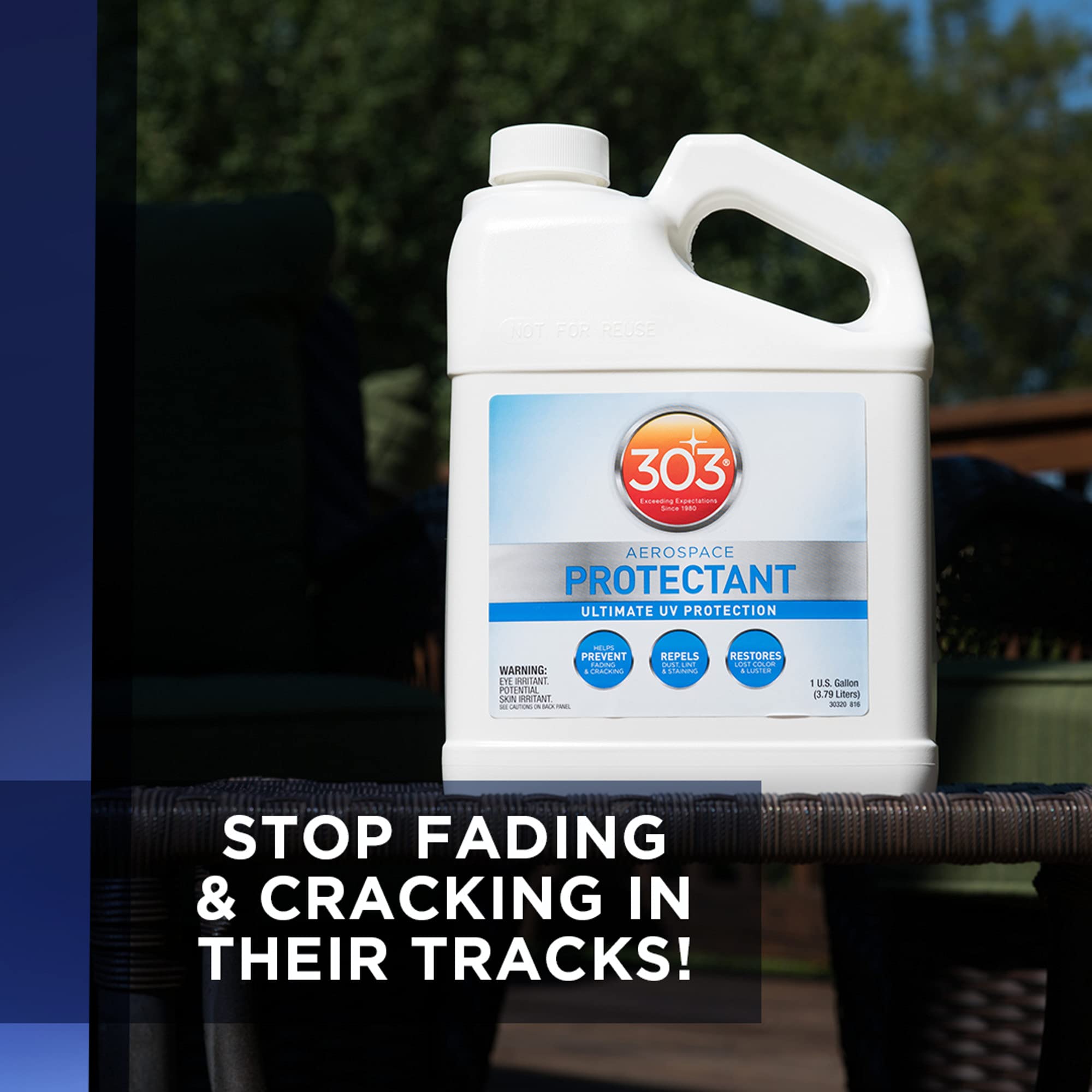 303 Aerospace Protectant Spray - UV Protection, Dust & Dirt Repellent, Matte Finish Restorer (1 Gallon) | Car, Boat, RV & Outdoor Surface Care Solution