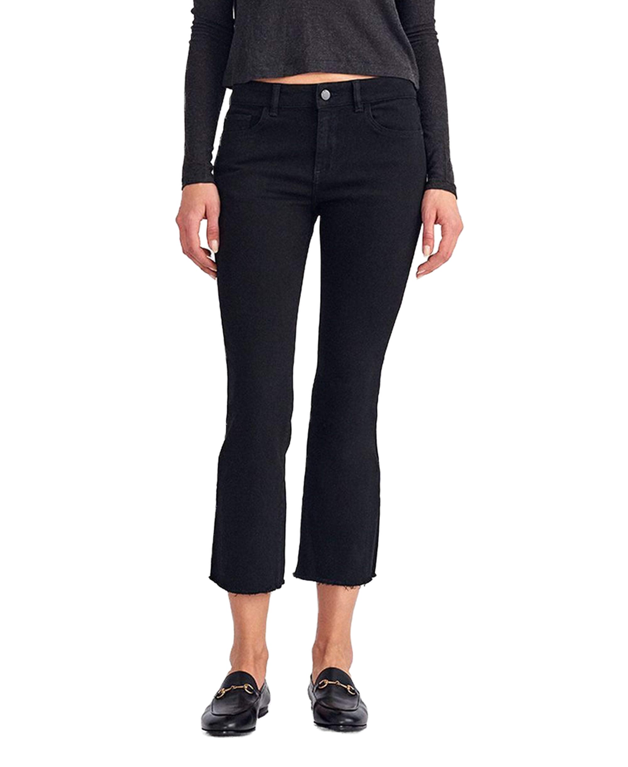 DL1961 Women's Lara Instasculpt Cropped Flare Jeans - High Waist Stretch Denim Pants for Women | Perfect for Casual Wear, Date Night & Office Outfits