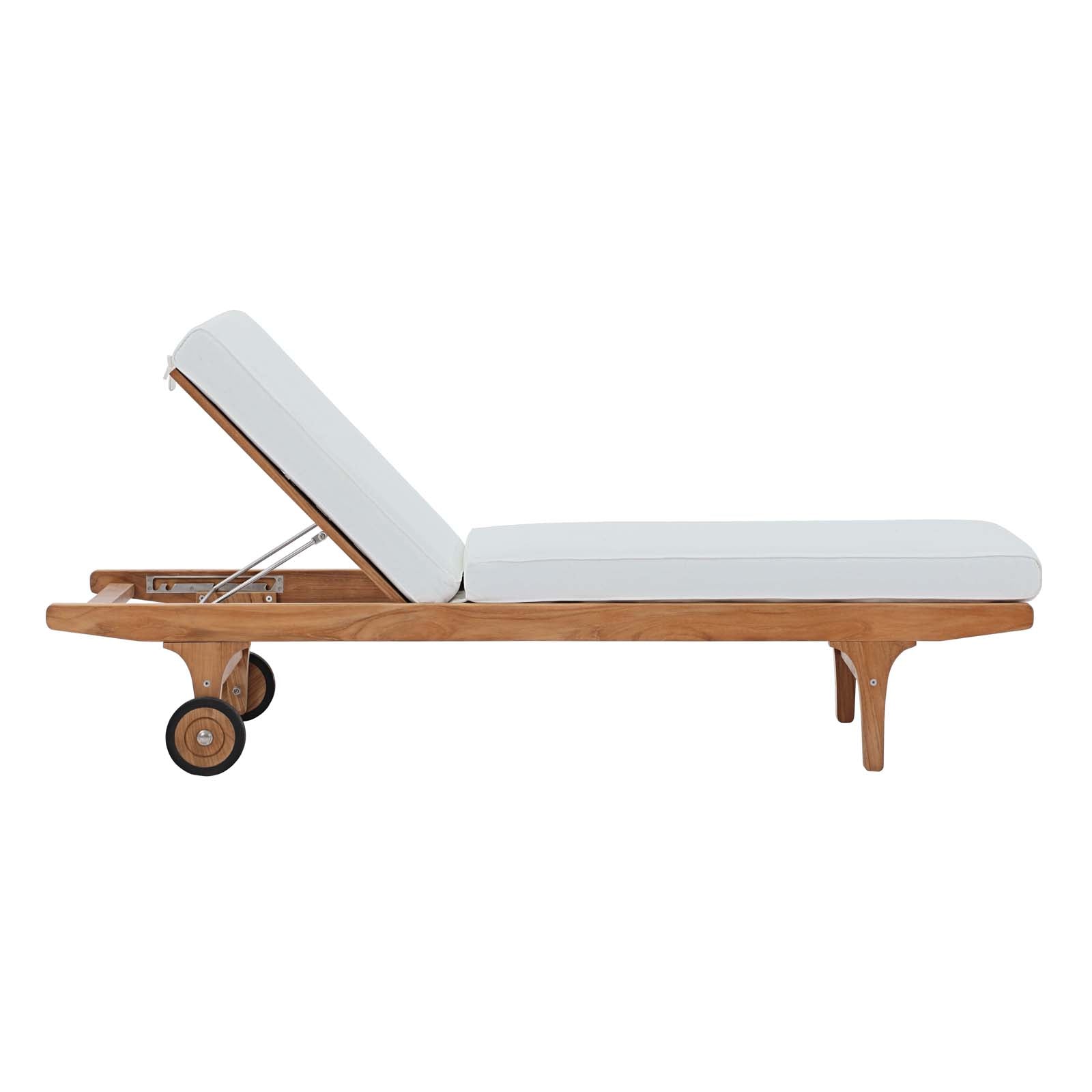 Premium Teak Wood Chaise Lounge for Outdoor Patio - Saratoga Style - Perfect for Poolside, Garden, and Backyard Relaxation