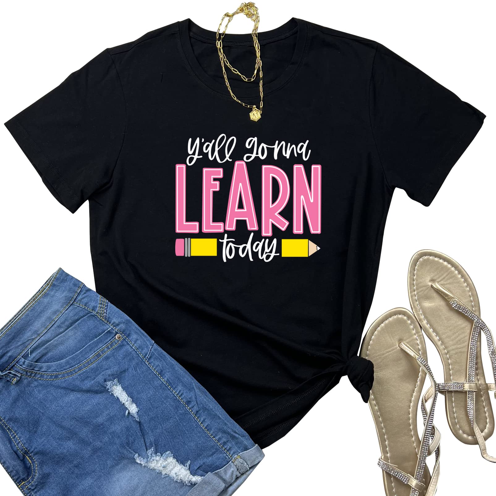 ROSEPARK Women's Soft Graphic Printed T-Shirts | Summer Short Sleeve Tees | Casual Comfort Fit for Everyday Wear, Outings & Vacation