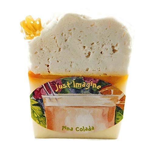 Handmade Pina Colada Soap with Pineapple Scent & Coconut Milk - All Natural Moisturizing Bar Soap 4.5 oz for Spa, Gift, or Tropical Bath Experience
