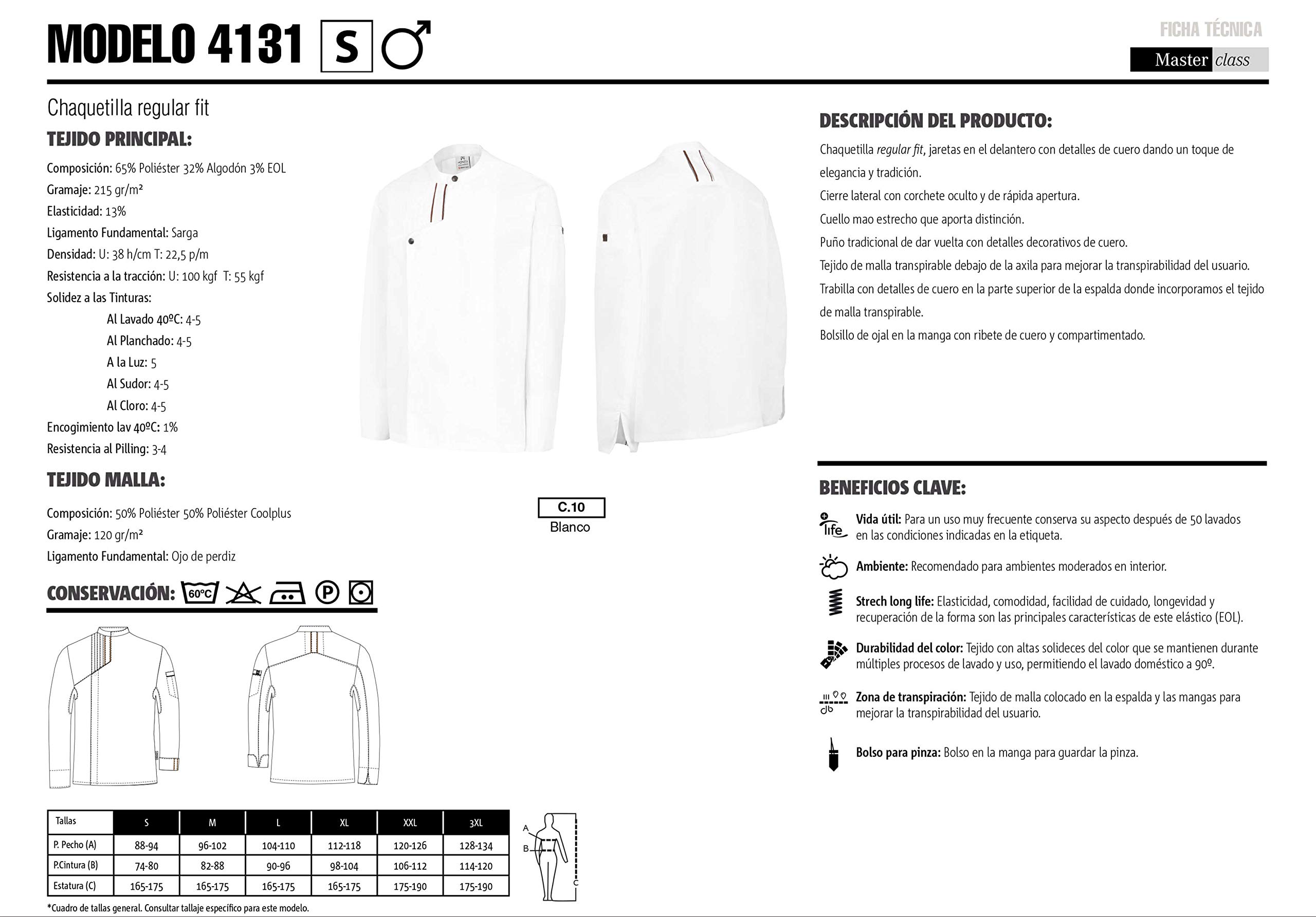 Men's Long Sleeve Chef Jacket with Snap Buttons - Professional Kitchen & Hospitality Uniform (Ref: 4131) - Perfect for Restaurants, Catering & Culinary Schools