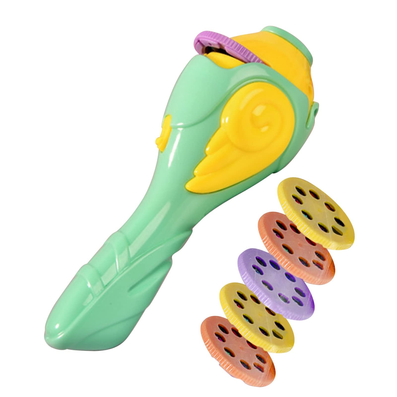 Kids' Luminous Projection Flashlight - Early Learning Educational Toy with Cartoon Images for Boys & Girls (Green) | Bedtime Storytelling, Night Light, Interactive Play & Preschool Learning Activities