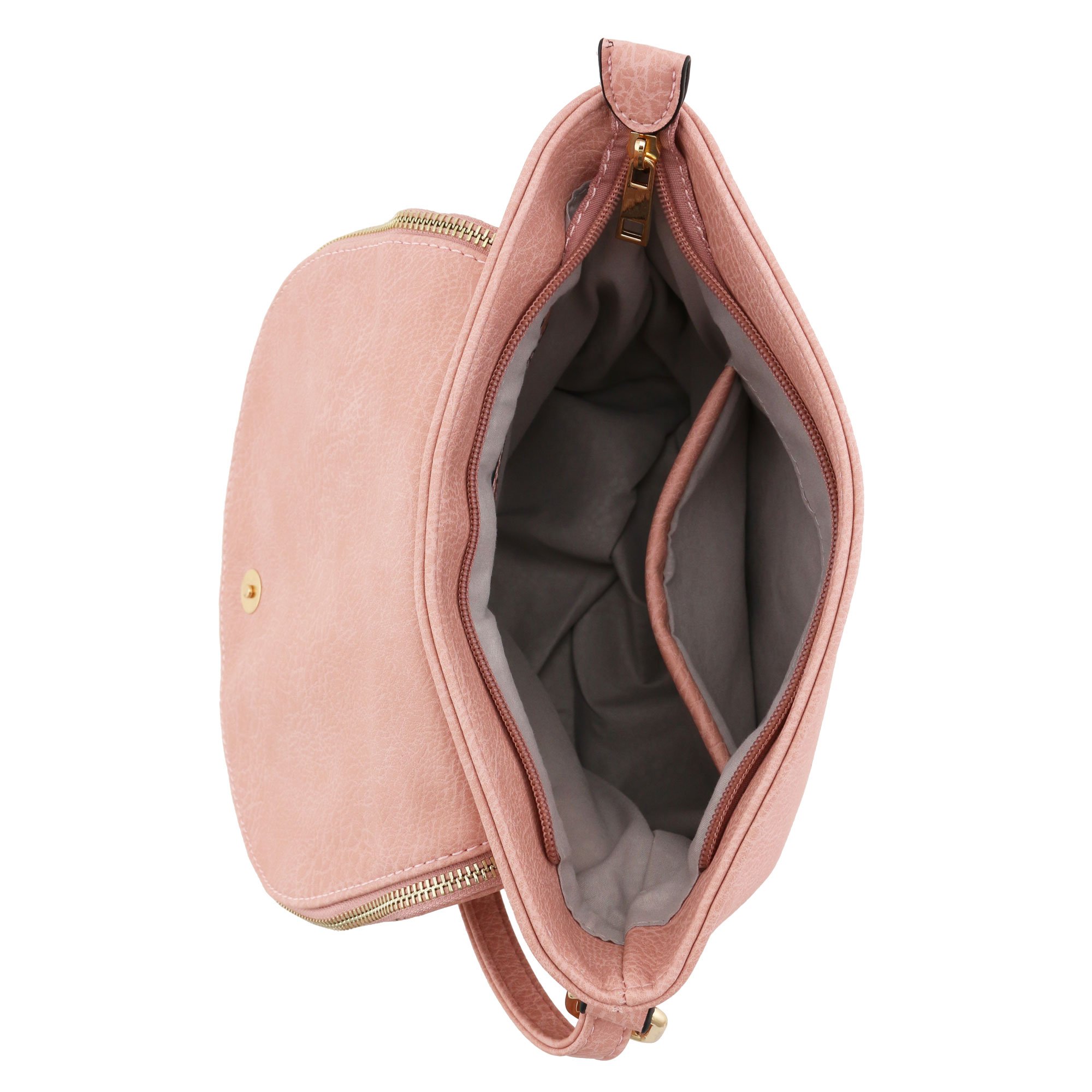 Stylish Tassel Accent Crossbody Bag with Flap Top - Dusty Pink for Women | Fashionable Shoulder Purse for Daily Use, Travel & Date Night