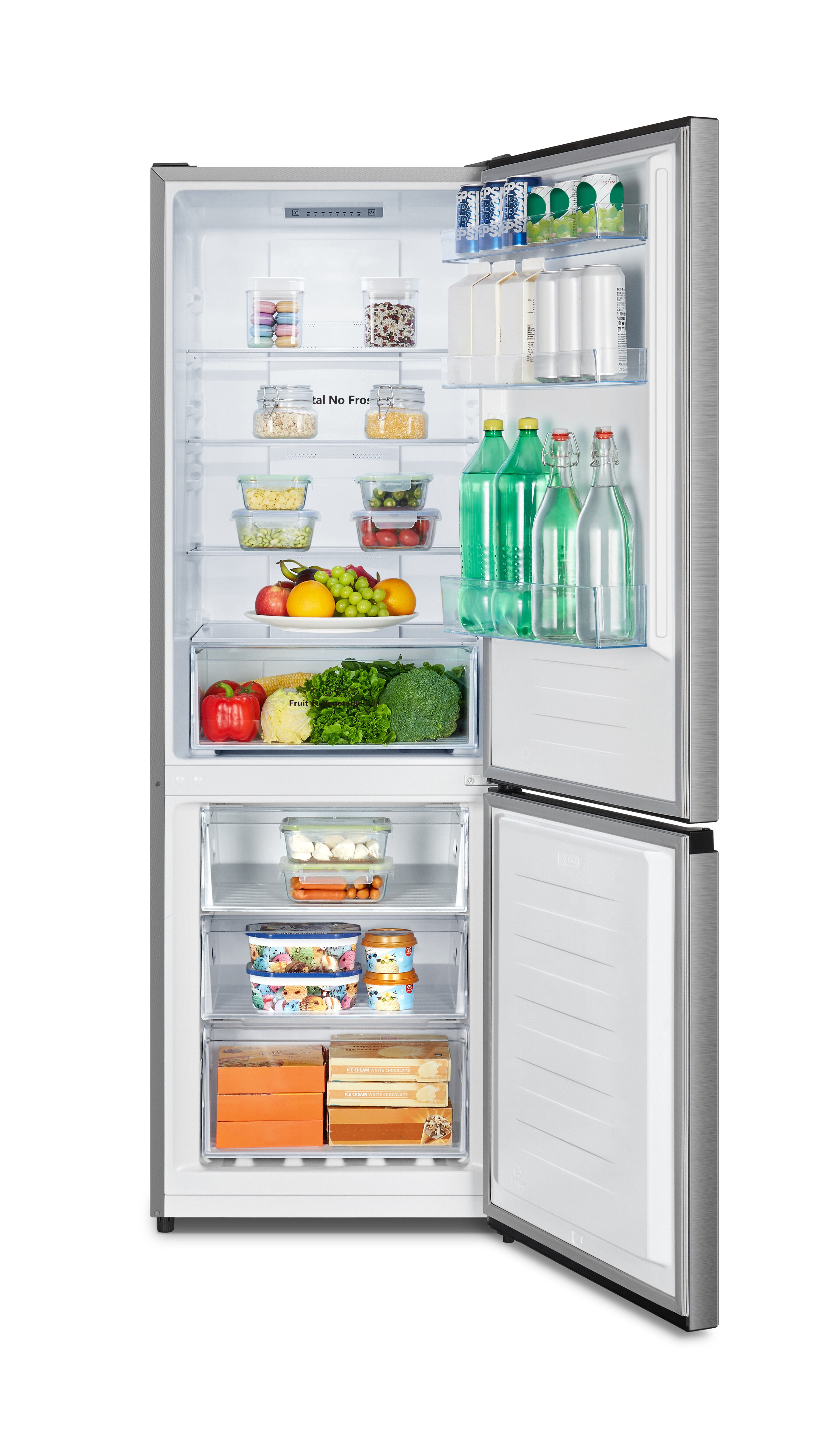 Hisense 292L Bottom Mount Frost Free Refrigerator HRBM292S - Energy Efficient Compact Fridge for Small Kitchen, Apartment, Office & Dorm Room