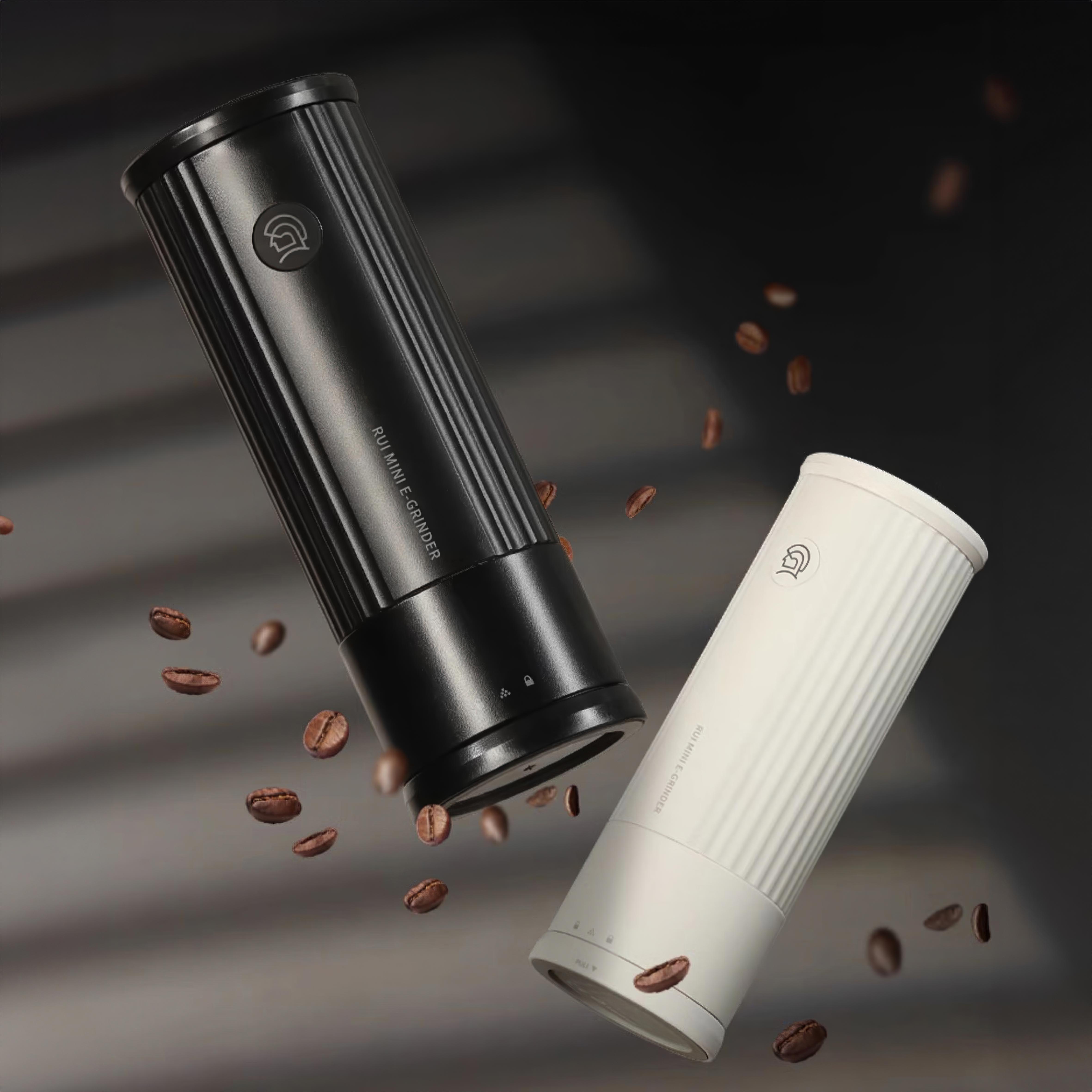 Mini Rui Compact Travel Coffee Grinder - Portable Electric Burr Mill for Espresso, French Press & Pour Over - Perfect for Camping, Office & Home Use