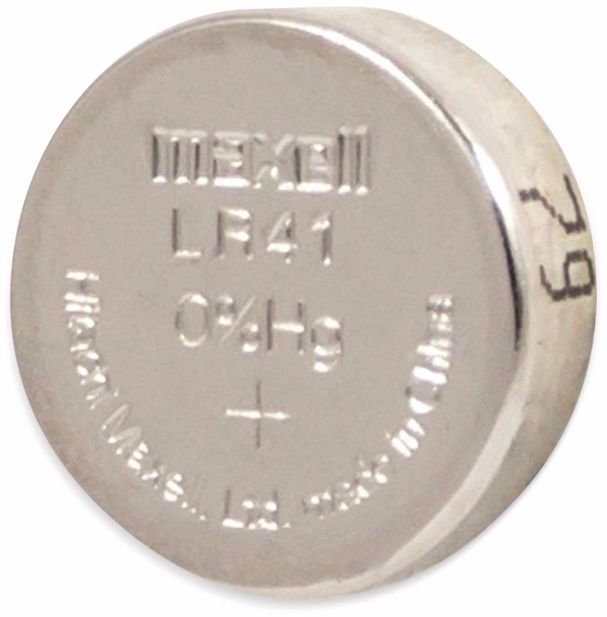 Maxell LR41 AG3 Watch Battery - 10 Pack (192 Total) - Long-Lasting Power for Watches, Calculators, Toys & Small Electronics