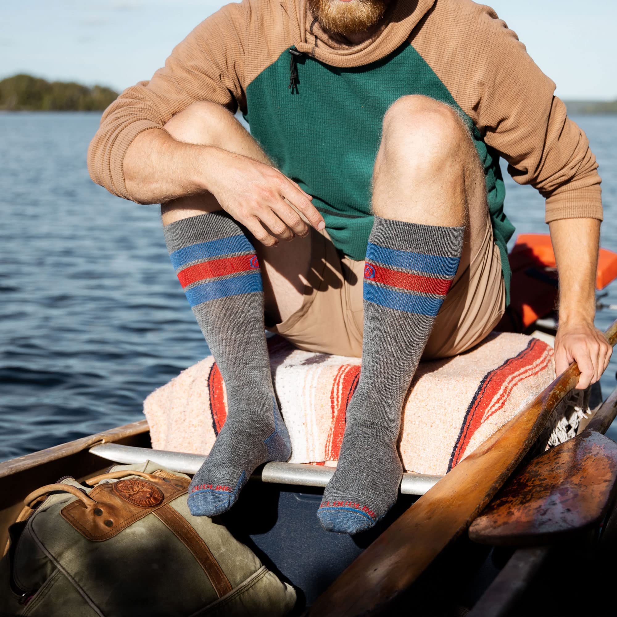 CloudLine Men’s & Women’s Merino Wool Compression Socks - Ultralight, Moisture-Wicking, Breathable - Made in USA - Perfect for Hiking, Running & Travel - 1 Pair