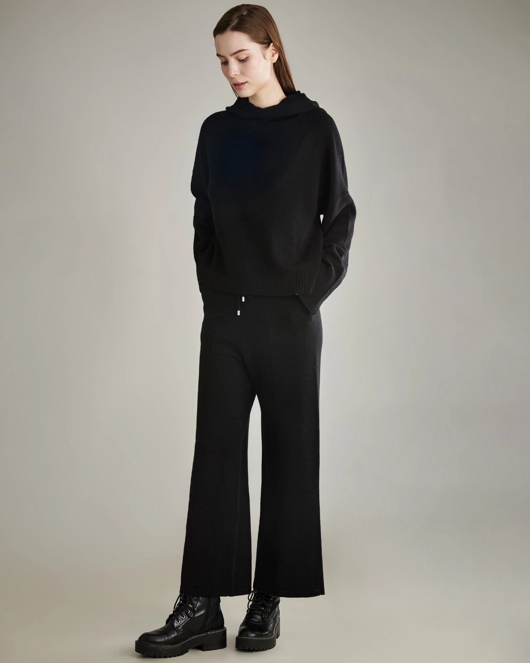Luxury Women's Wide Leg Cashmere Pants - Soft & Warm Winter Trousers for Lounge, Office & Travel | Premium Comfort & Style