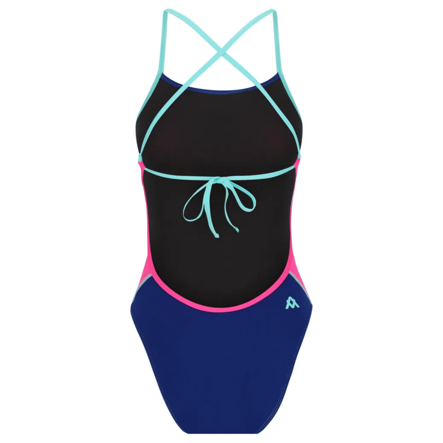 AMANZI Women's Tie Back One Piece Swimsuit - Rose Water Color, Adjustable Straps & High Waist Bikini for Beach, Pool & Summer Vacation