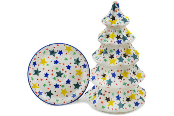 10 Christmas Tree Candle Holders - Star Fiesta Holiday Decor for Table Centerpiece, Mantel, and Festive Home Decor