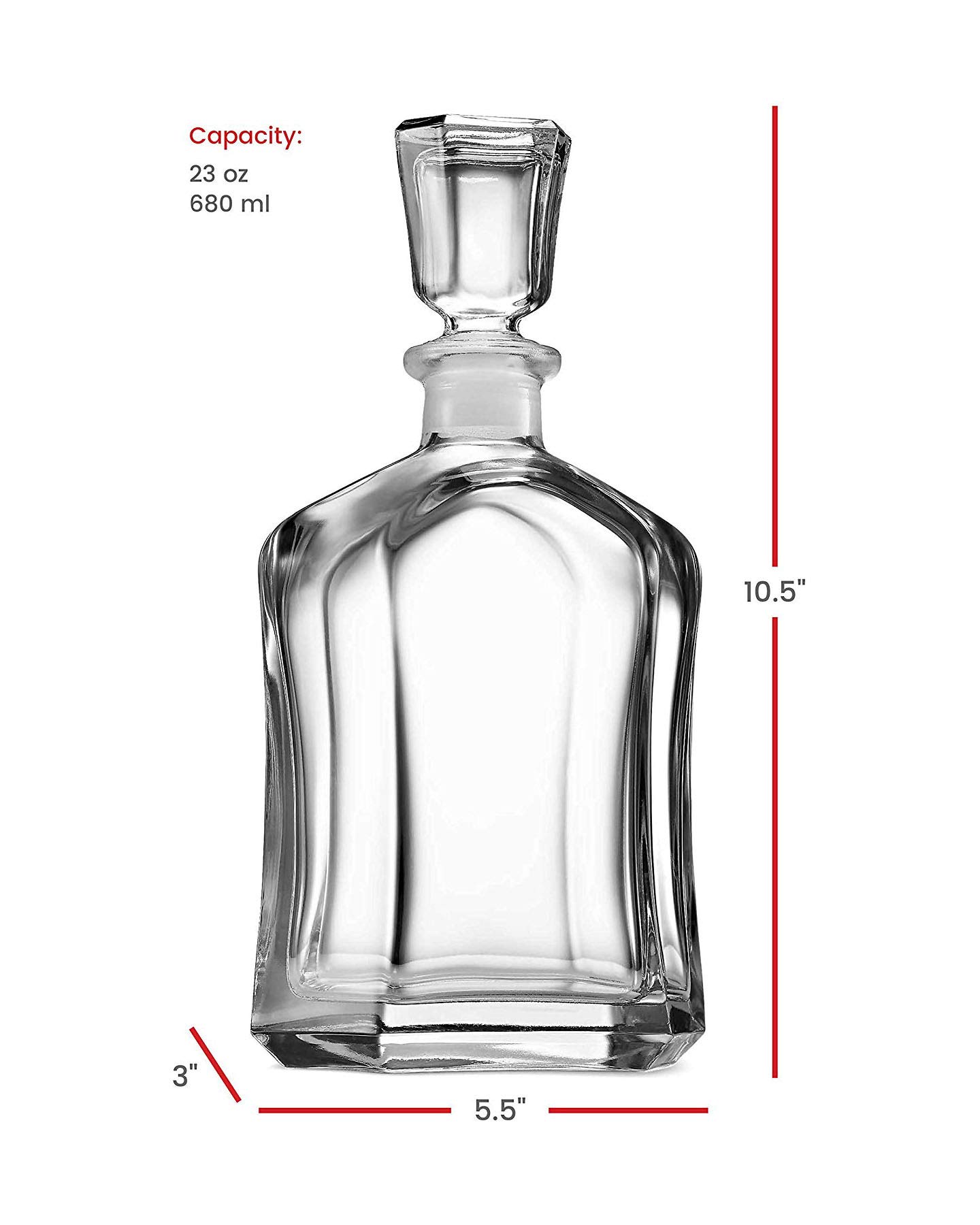 Personalized Whiskey Decanter Set with Wooden Box - 4 Whiskey Glasses Included - Perfect for Anniversary Gifts & Home Bar Decor - Elegant Liquor Serving Set for Special Occasions & Dinner Parties