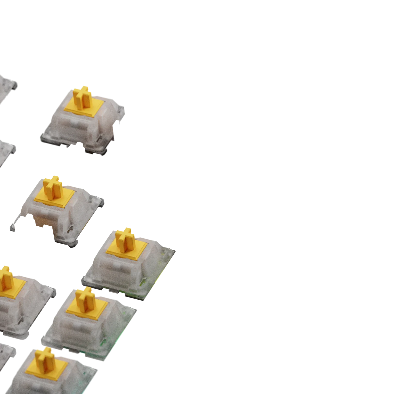 Glorious Panda Silent MX Switches - 65g Actuation Force, ISO Layout - Perfect for Quiet Typing in Offices & Gaming Setups
