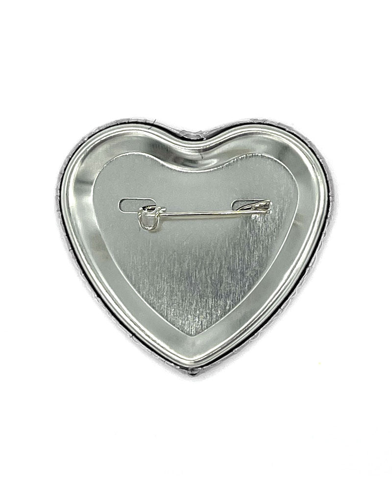 I Am Woman With Big Tiddies Heart Shaped Pinback Button - Funny Feminist Badge for Backpacks, Jackets & Protest Signs