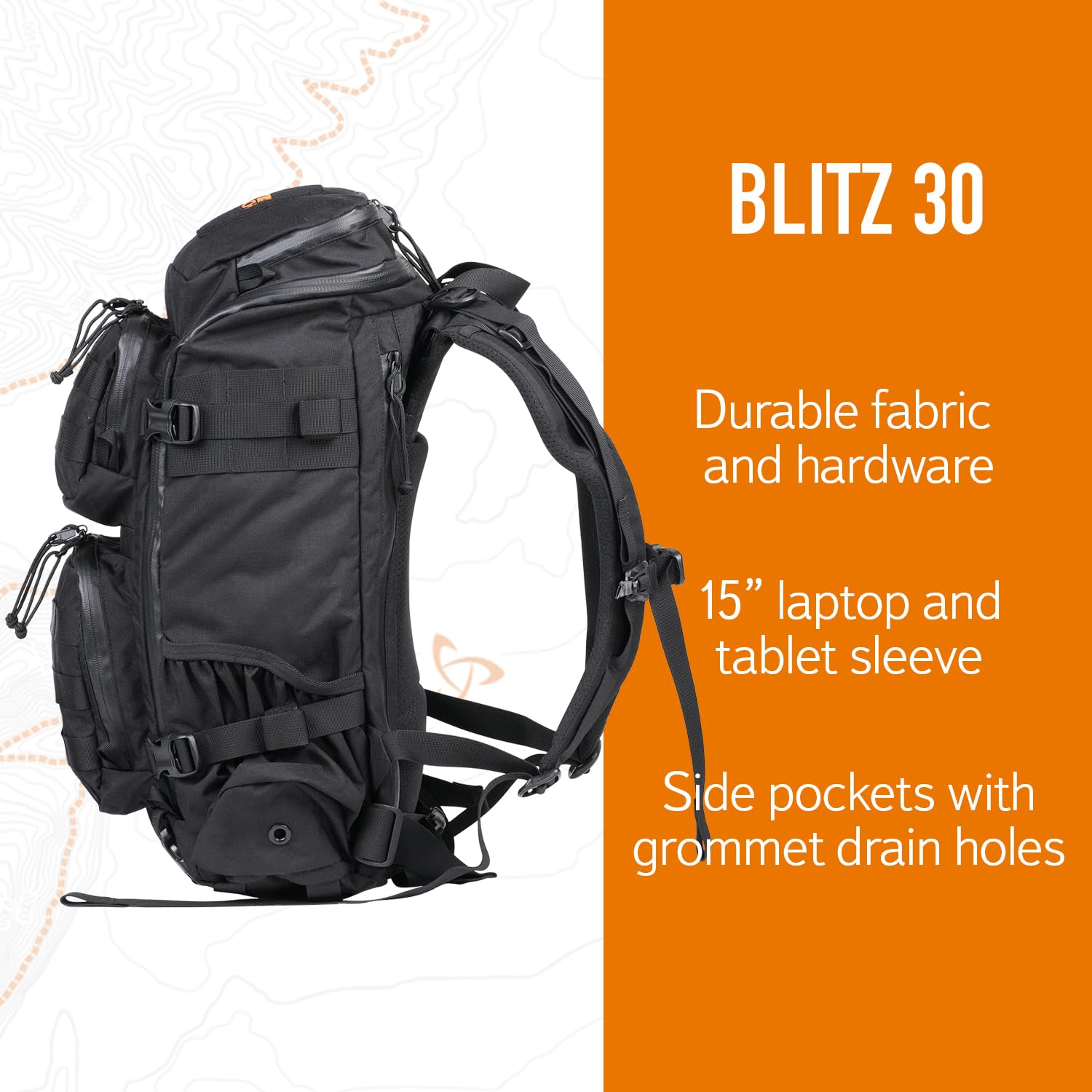Mystery Ranch Blitz 30L Tactical Backpack - Durable Molle Hiking Daypack for Outdoor Adventures, Camping & Travel (L/XL, Black)