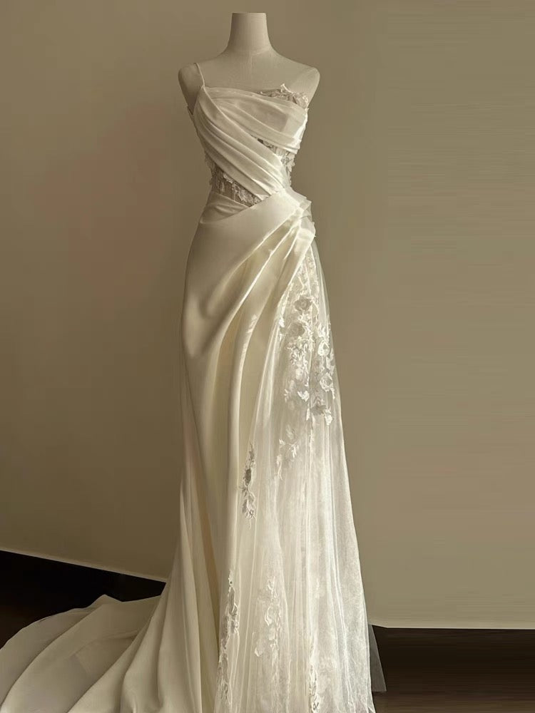 Elegant A-Line White Lace Birthday Party Dress for Women - Perfect for Weddings, Prom & Special Occasions | Style J3248