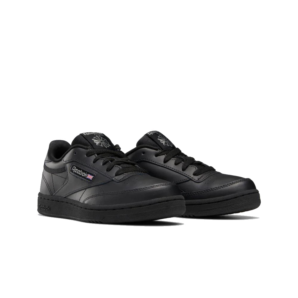 Reebok Club C Junior Sneakers for Kids - Comfortable & Stylish White Leather Shoes for Boys & Girls - Perfect for School, Sports & Casual Wear