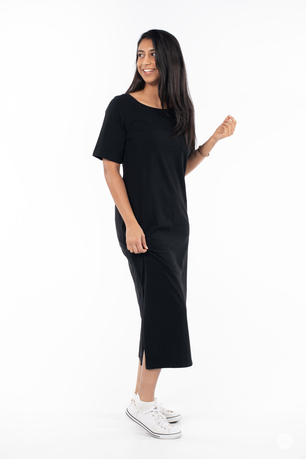 Stylish Pocket Tee Maxi Dress for Women - Comfortable Casual Summer Long Dress with Pockets - Perfect for Beach, Travel, and Everyday Wear