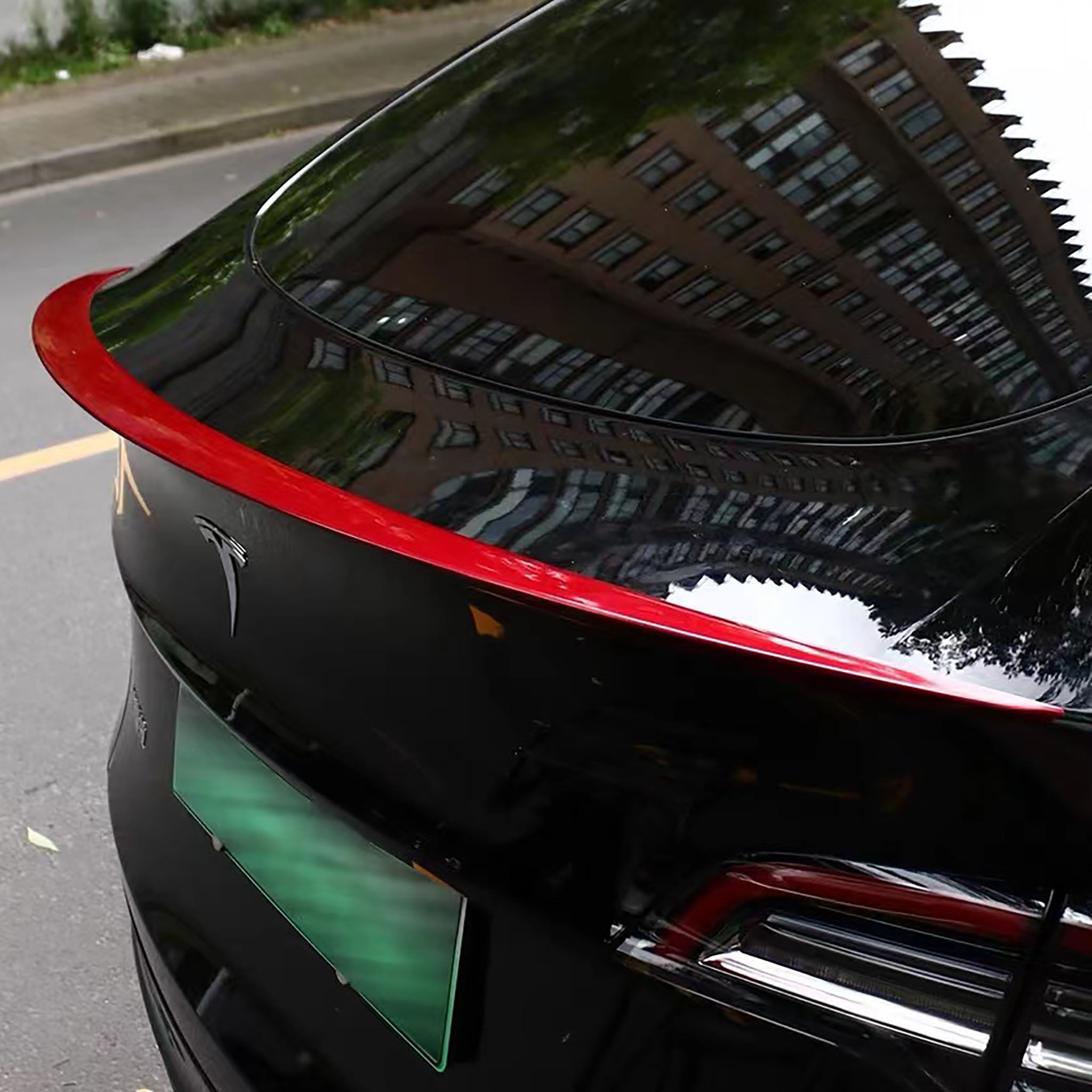High-Quality Rear Trunk Spoiler for Tesla Model Y & Model 3 - Carbon Fiber Car Accessories for Enhanced Aerodynamics & Sporty Style - Perfect for Street Racing & Car Enthusiasts