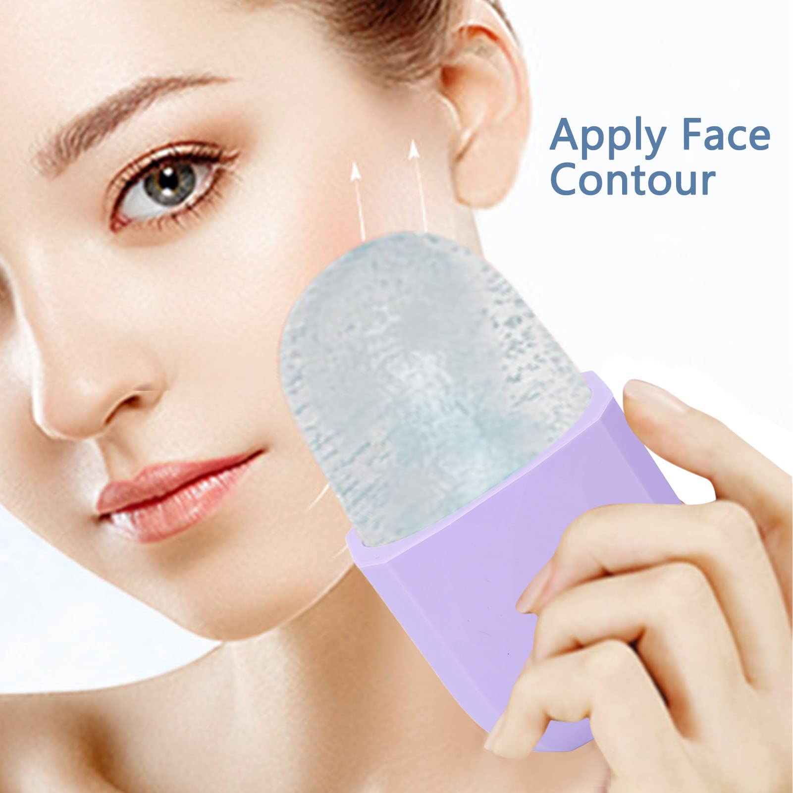 Cooling Facial Ice Roller for Puffy Eyes & Skin Tightening - Soothing Silicone Face Massager for Women (Purple) | Reduce Dark Circles, Inflammation & Morning Face Swelling | Perfect for Skincare Routine & Post-Workout Recovery