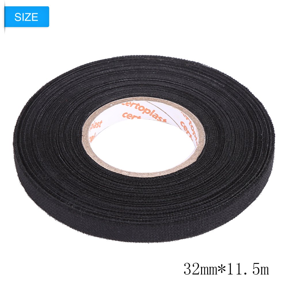 Multipurpose Car Tape - Self-Adhesive Anti-Squeak Felt Tape for Automotive Wiring Harness (32mm x 15m) | Perfect for Noise Reduction, Wire Protection & DIY Car Accessories