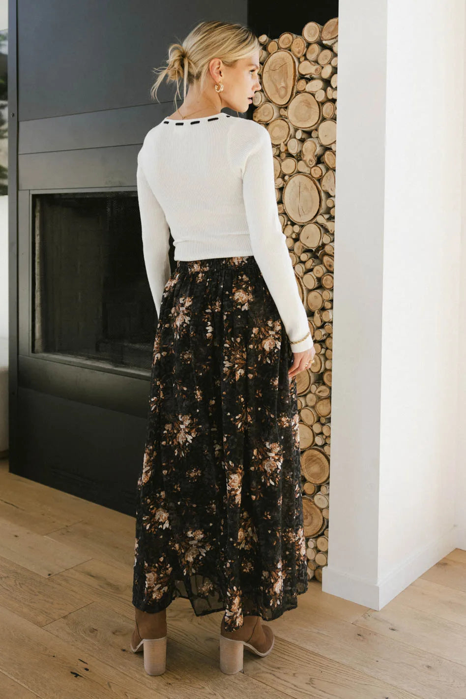 Llara Floral Maxi Skirt for Women - Elegant Long Flowy Summer Skirt with Floral Print | Perfect for Beach, Vacation, and Boho Outfits