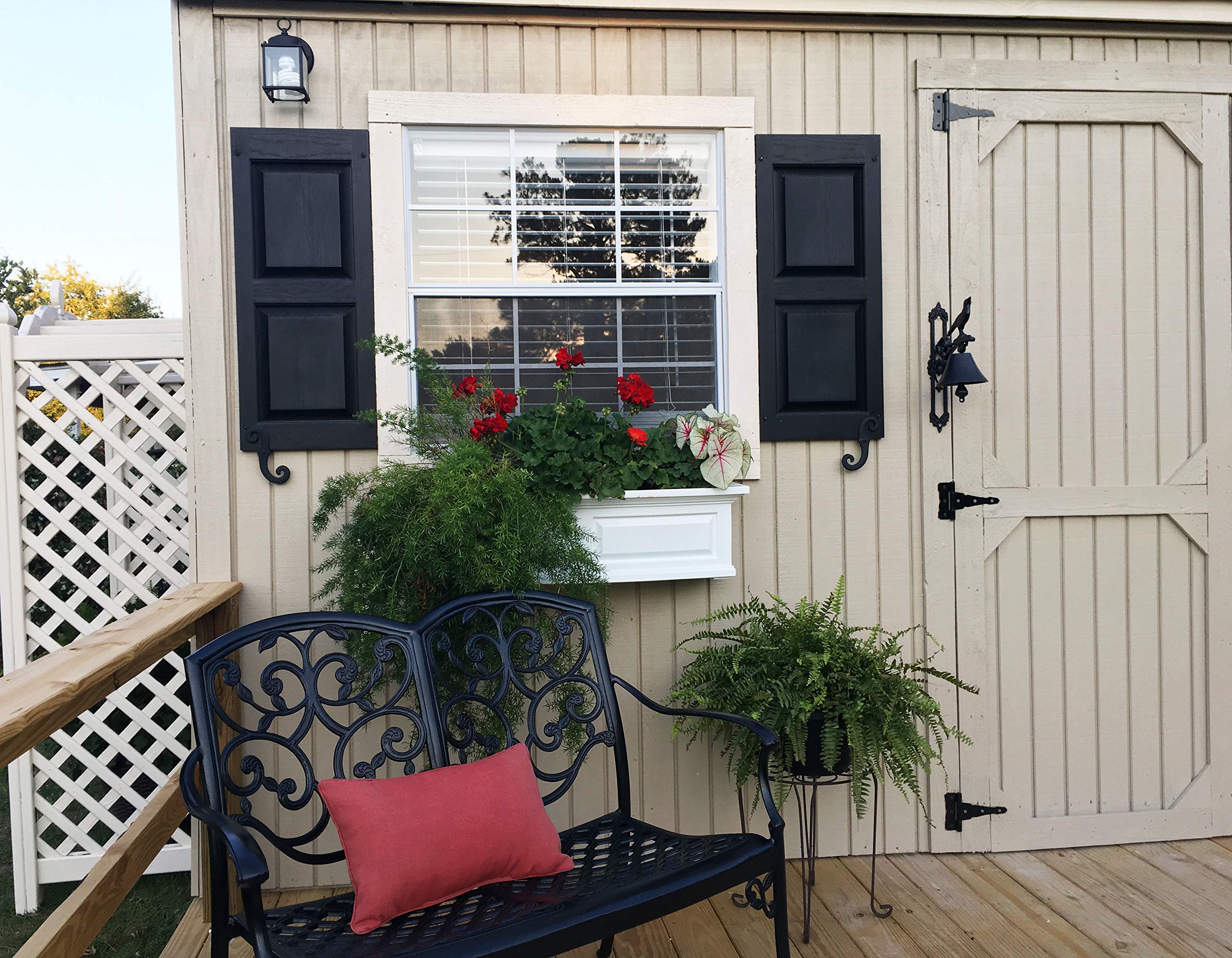 12' x 51' Forest Green Vinyl Shutters for Windows - Exterior Home Shutters for Enhanced Curb Appeal & UV Protection - Perfect for Living Room, Bedroom & Outdoor Spaces