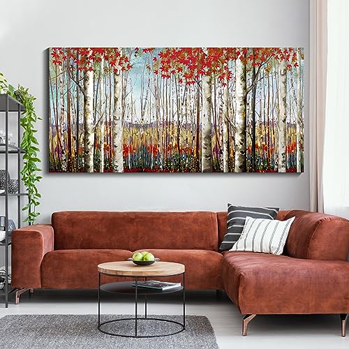 White Birch Tree Painting