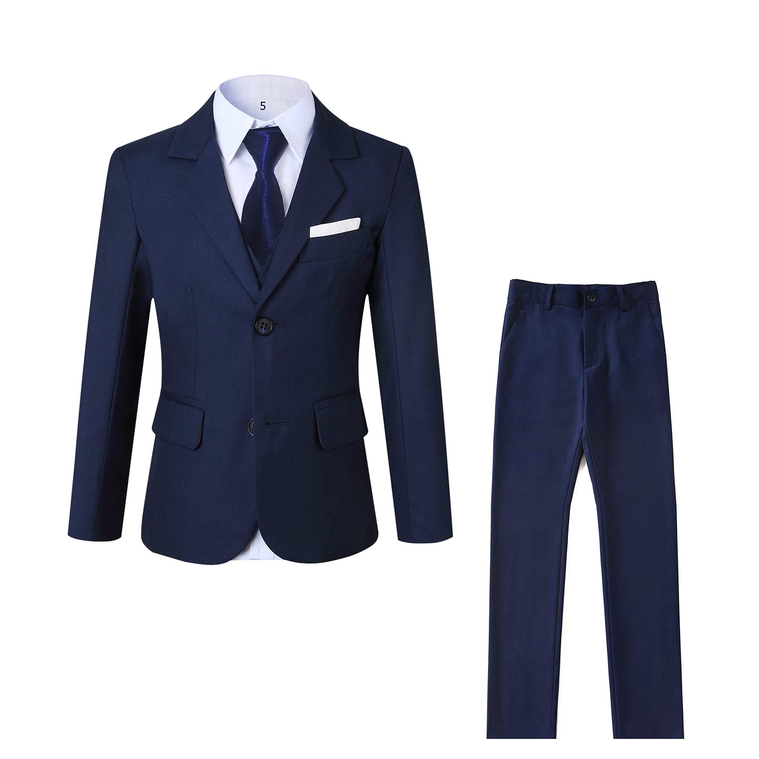 Boys Slim Fit Suit Set for Toddlers - Formal 2-Piece Blazer & Pants Outfit for Weddings, Parties & Special Occasions