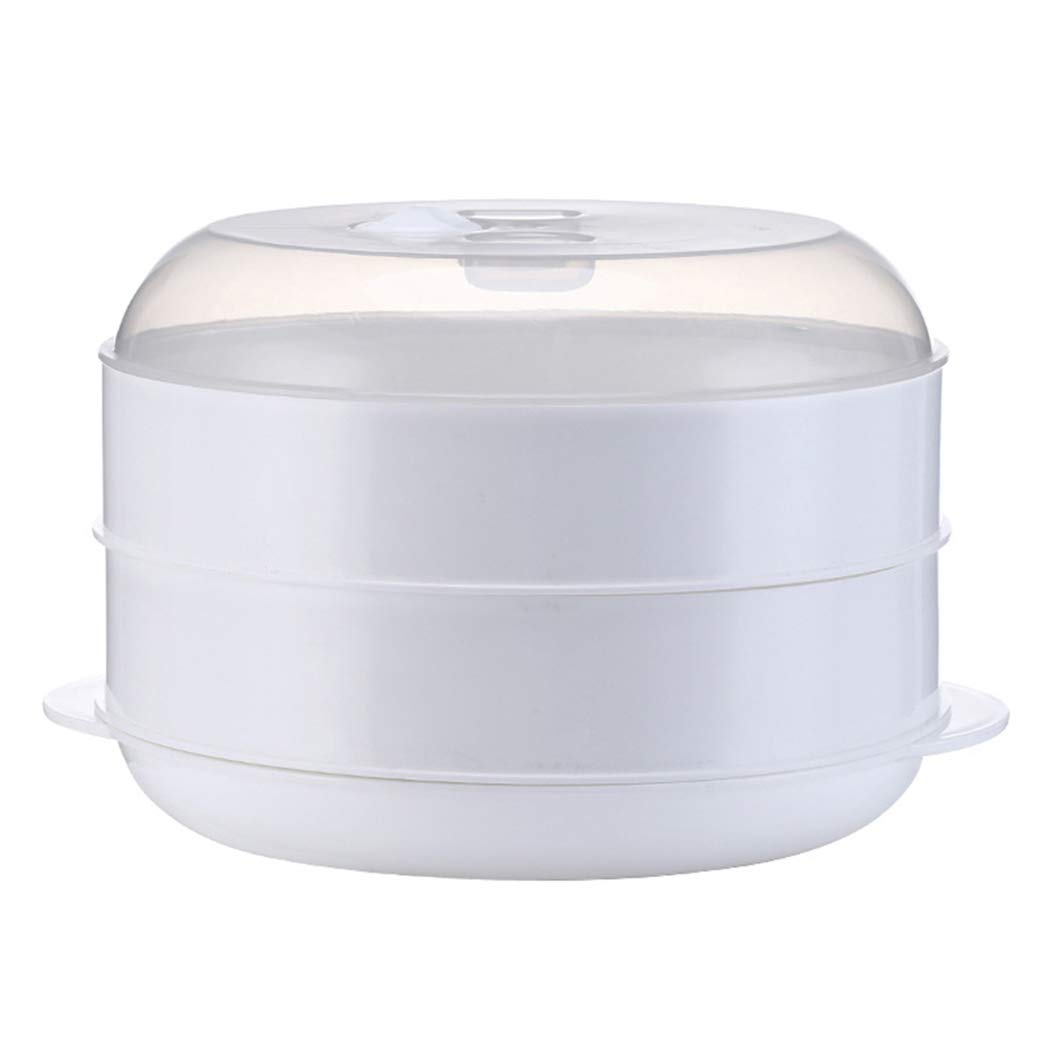 JUSTDOLIFE Plastic Steamer Basket for Microwave - Reusable Food Steamer for Vegetables, Dumplings & Healthy Cooking | Perfect for Meal Prep & Quick Microwave Meals