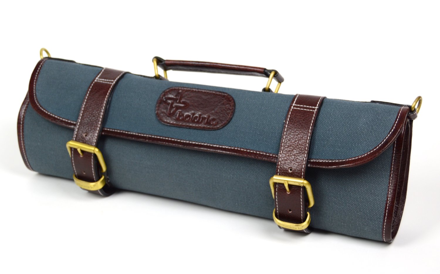 Boldric 9-Pocket Canvas Knife Roll Bag - Premium Abalone Knife Organizer for Chefs & Culinary Professionals - Perfect for Kitchen, BBQ, and Outdoor Cooking