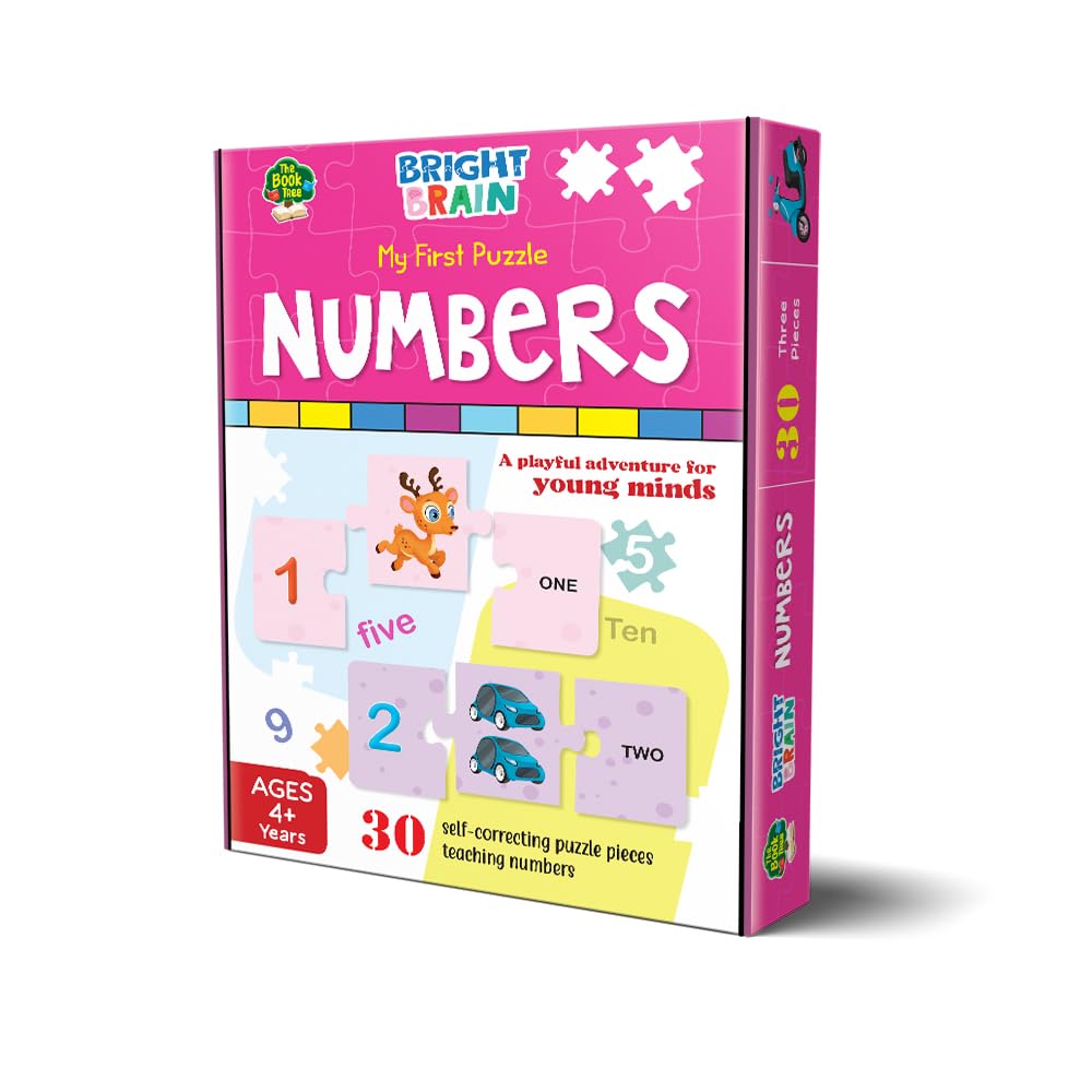 Majestic Book Club 30-Piece Jigsaw Puzzle for Kids Ages 3-6 | Educational Number Learning Toy (1-30) | Preschool STEM Math Game | Birthday Gift for Toddlers & Classroom Activity | Fun Early Childhood Development Puzzle