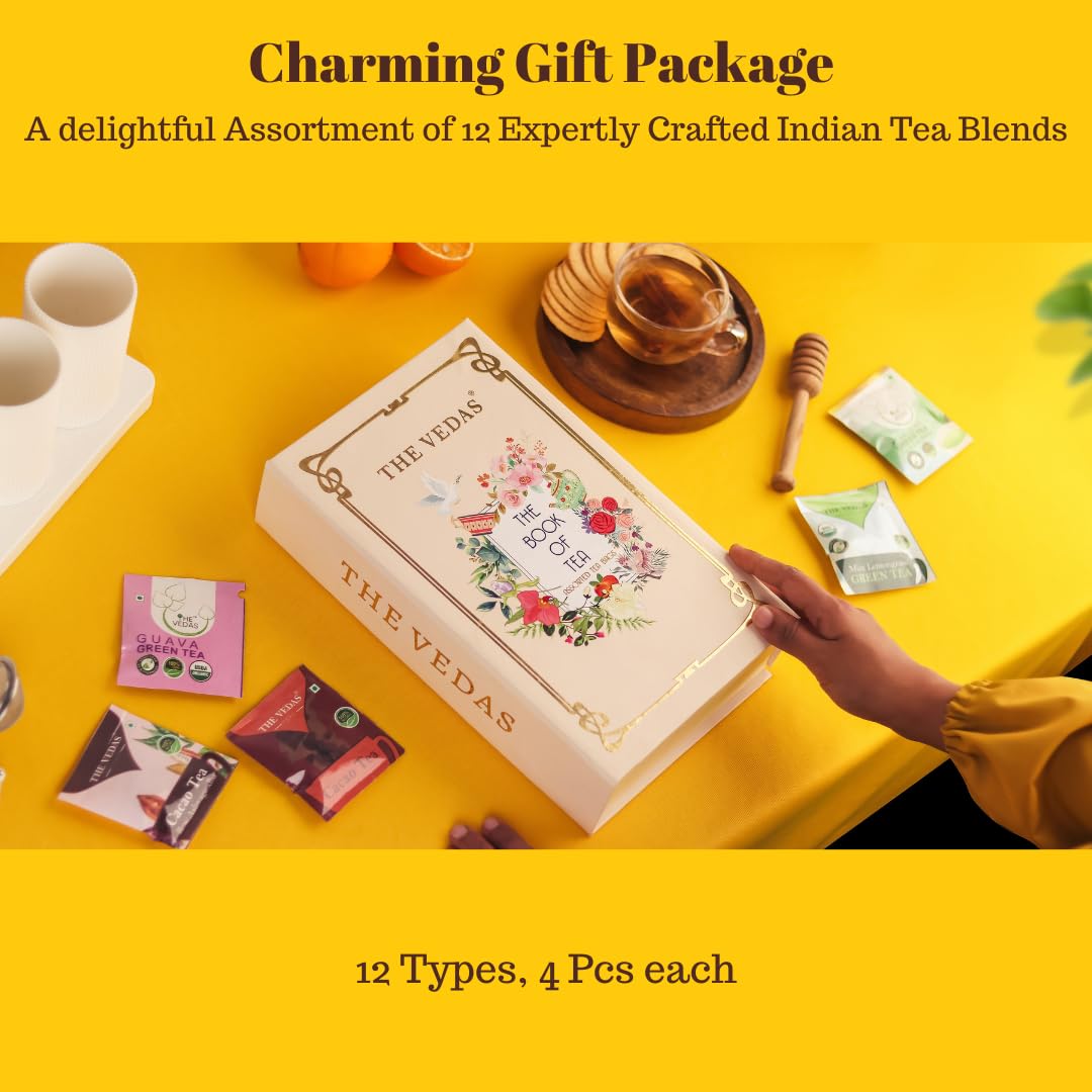 Premium Assorted Tea Gift Box Set - 12 Exotic Herbal Tea Blends (48 Tea Bags) | Luxury Corporate Tea Gift Hamper | Perfect for Office Gifts, Holiday Presents & Relaxation Moments