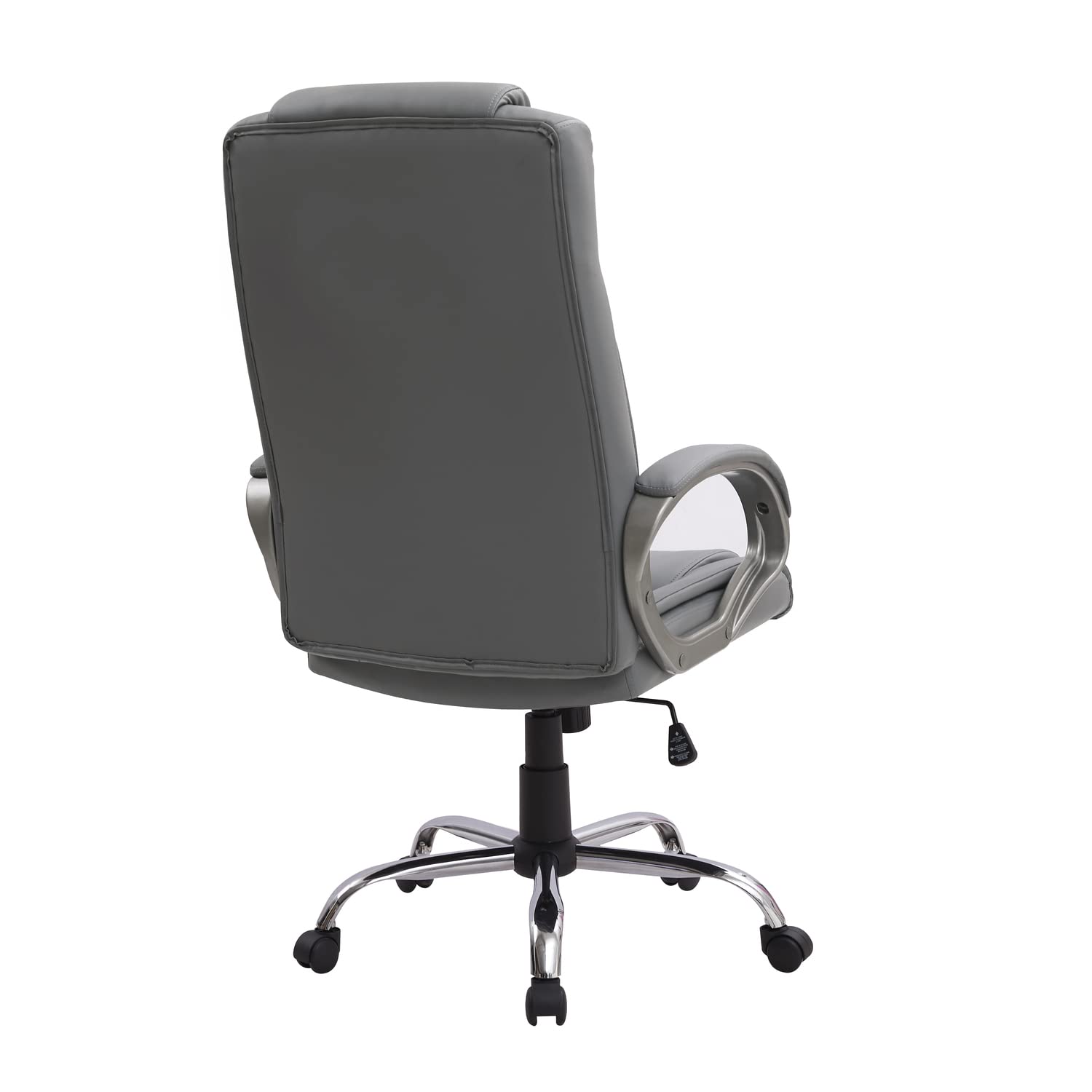 Naomi Home Ergonomic Office Chair - High Back Executive Desk Chair with Wheels, Adjustable Armrests & Lumbar Support, Height/Tilt Swivel Leather Computer Chair - Gray - Perfect for Home Office, Gaming & Workspace Comfort