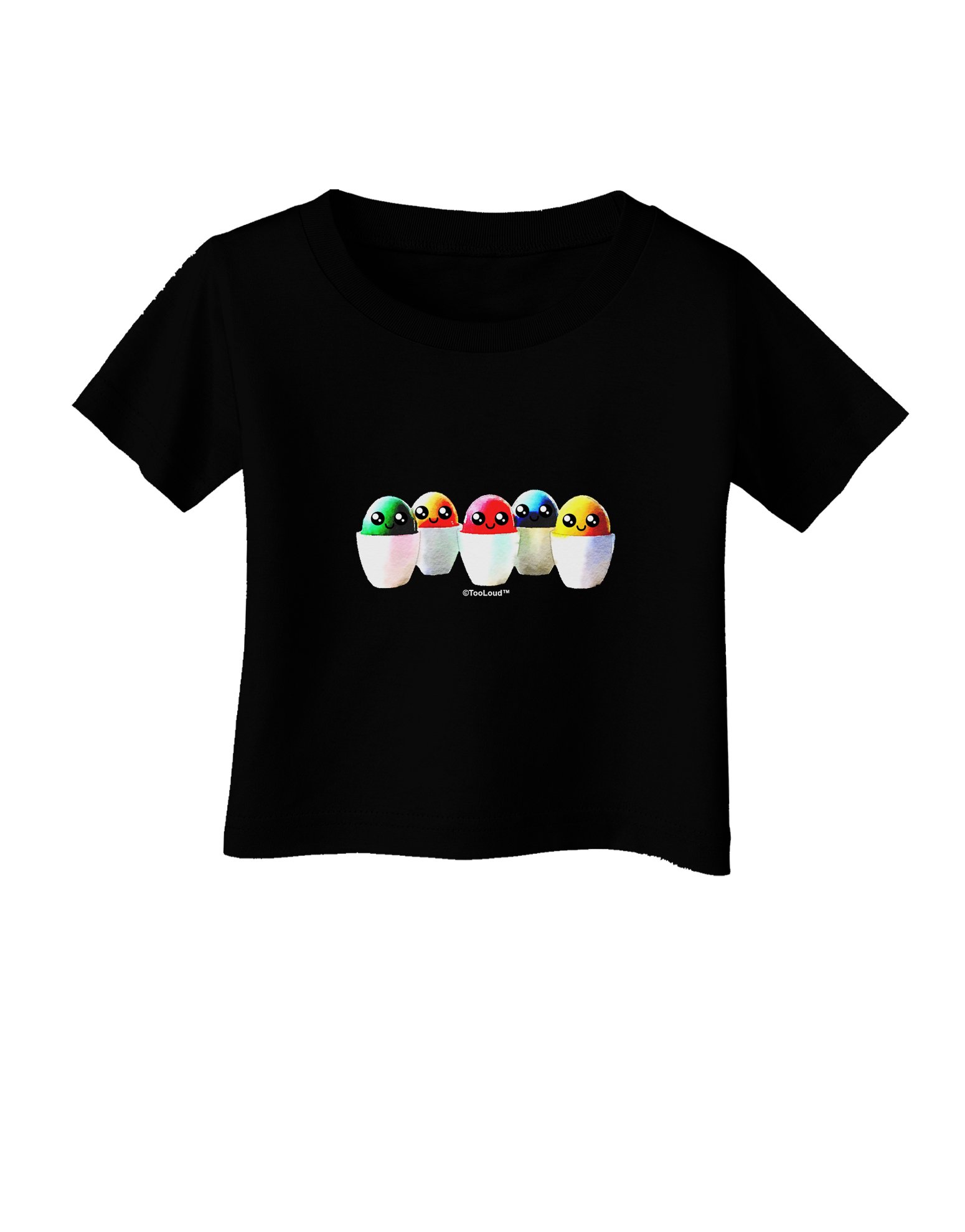 TOOLOUD Kawaii Easter Egg Baby T-Shirt - Dark for Easter Outfits