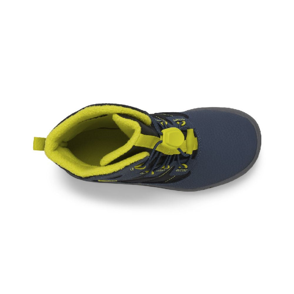 Merrell Snow Bank Kids Snow Boots - Waterproof Winter Boots for Boys & Girls, Navy/Lime, UK 6 / EU 38 - Perfect for Snow Play, Sledding & Cold Weather Adventures