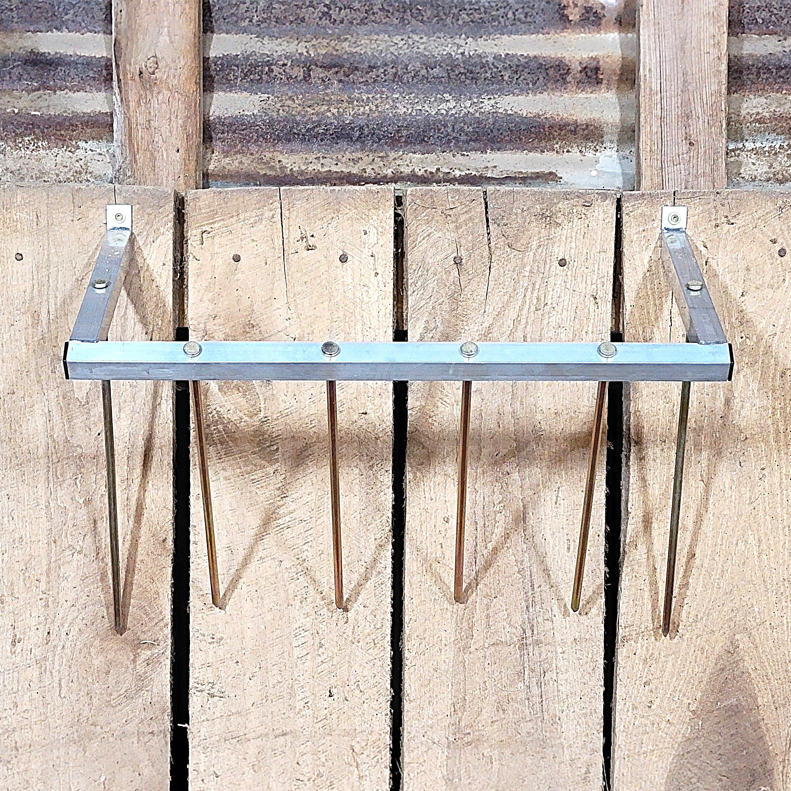 24 Inch Wall Mounted Sheep & Goat Two Flake Hay Feeder - Durable Aluminum Alloy - USA Made - Perfect for Barns, Stables & Pastures