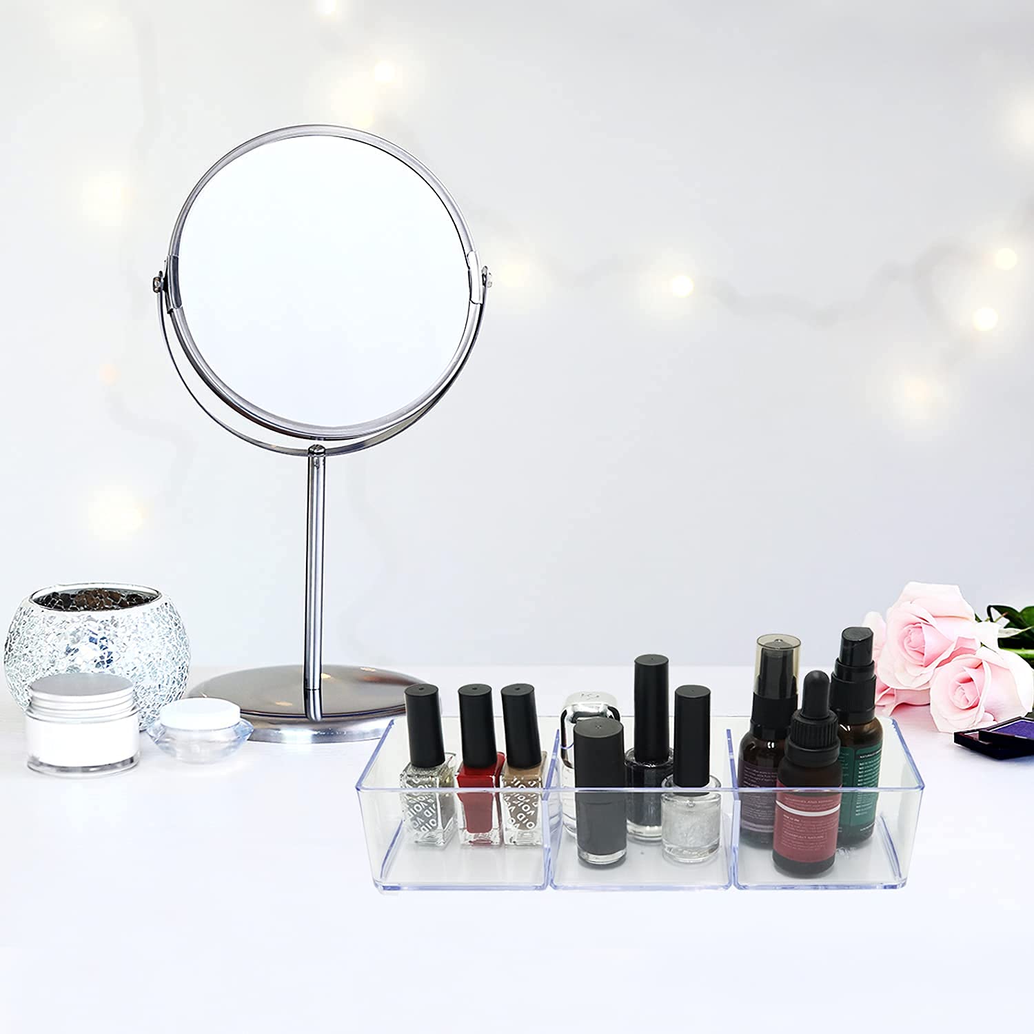 Carrotez 3-Tier Clear Plastic Drawer Organizer for Makeup, Bathroom, Office & Vanity Storage - Perfect for Cosmetics, Jewelry, Office Supplies & Small Items Organization