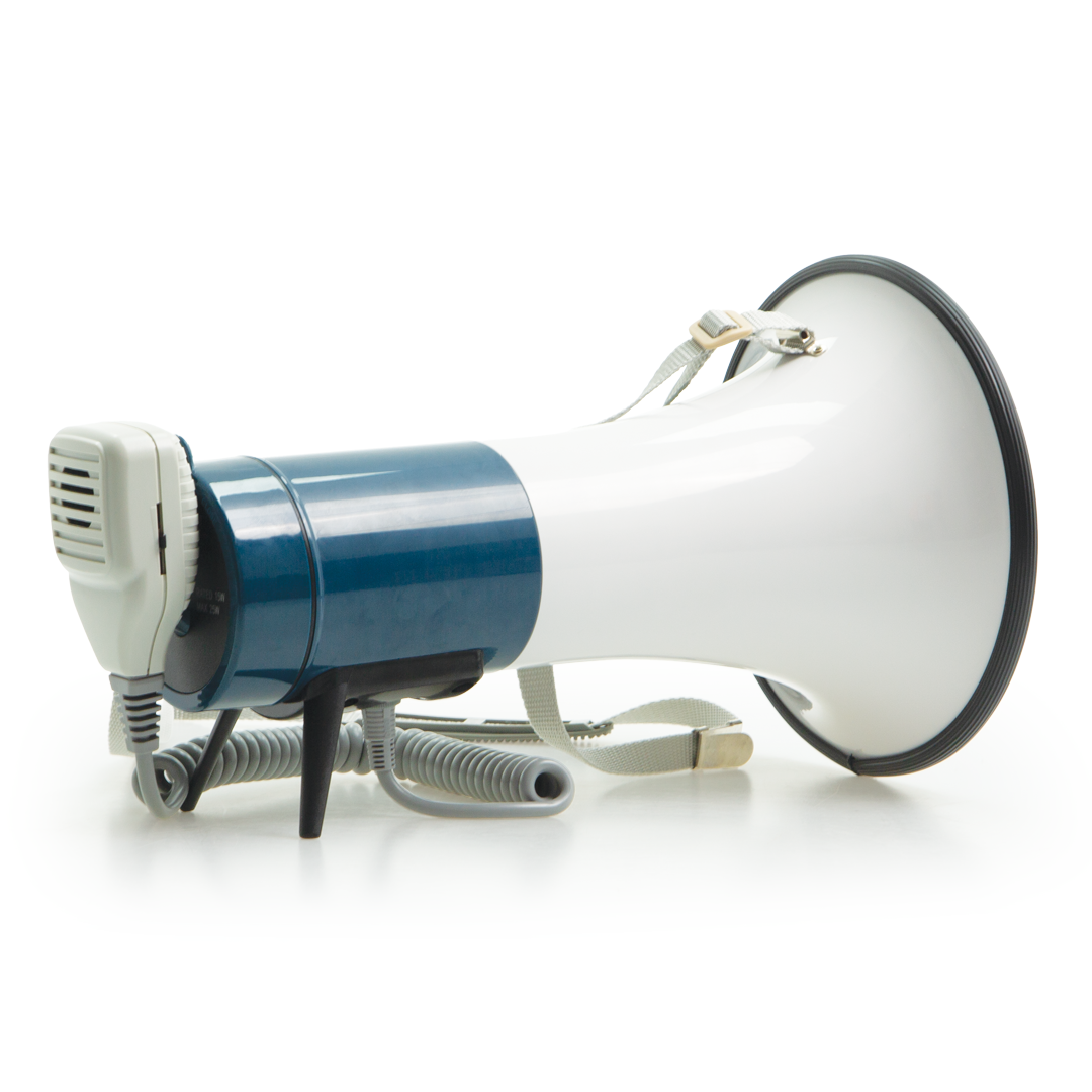 Victor Megaphone with Handheld Microphone - 25W Loud Portable Bullhorn for Outdoor Events, Sports Games & Emergency Announcements