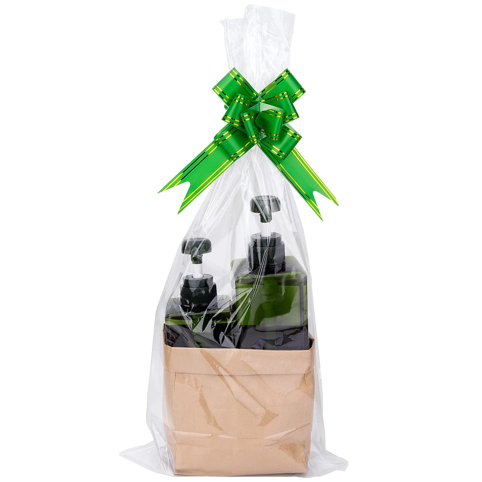 Awpeye 50 Pack Clear Cellophane Gift Bags - 2 Mil Thick Wide Opening for Mugs, Wine Bottles & Small Baskets | Perfect for Party Favors, Wedding Gifts & Retail Packaging