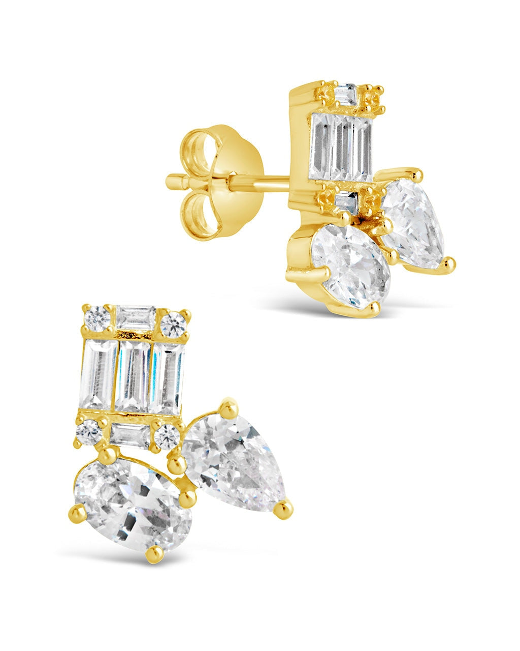 Aviana CZ Cluster Stud Earrings for Women - Sparkling Cubic Zirconia Earrings for Everyday Wear & Special Occasions