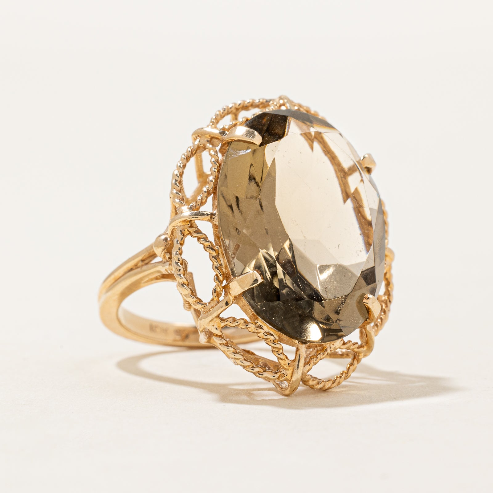 16.00ct Citrine Cocktail Ring - Size 6 | Elegant Statement Jewelry for Evening Parties, Weddings & Special Occasions