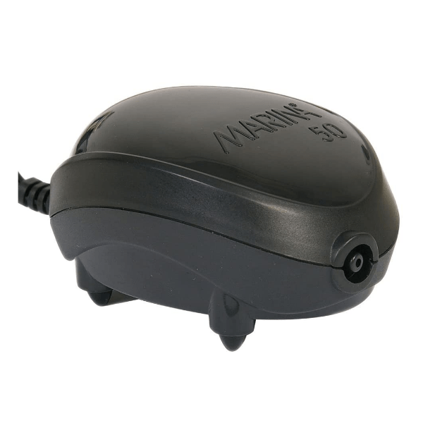 Marina A50 Aquarium Air Pump - 15 Gallon Fish Tank Oxygen Pump for Freshwater & Saltwater Aquariums - Quiet & Energy Efficient Air Pump for Home, Office, or Pet Store Use