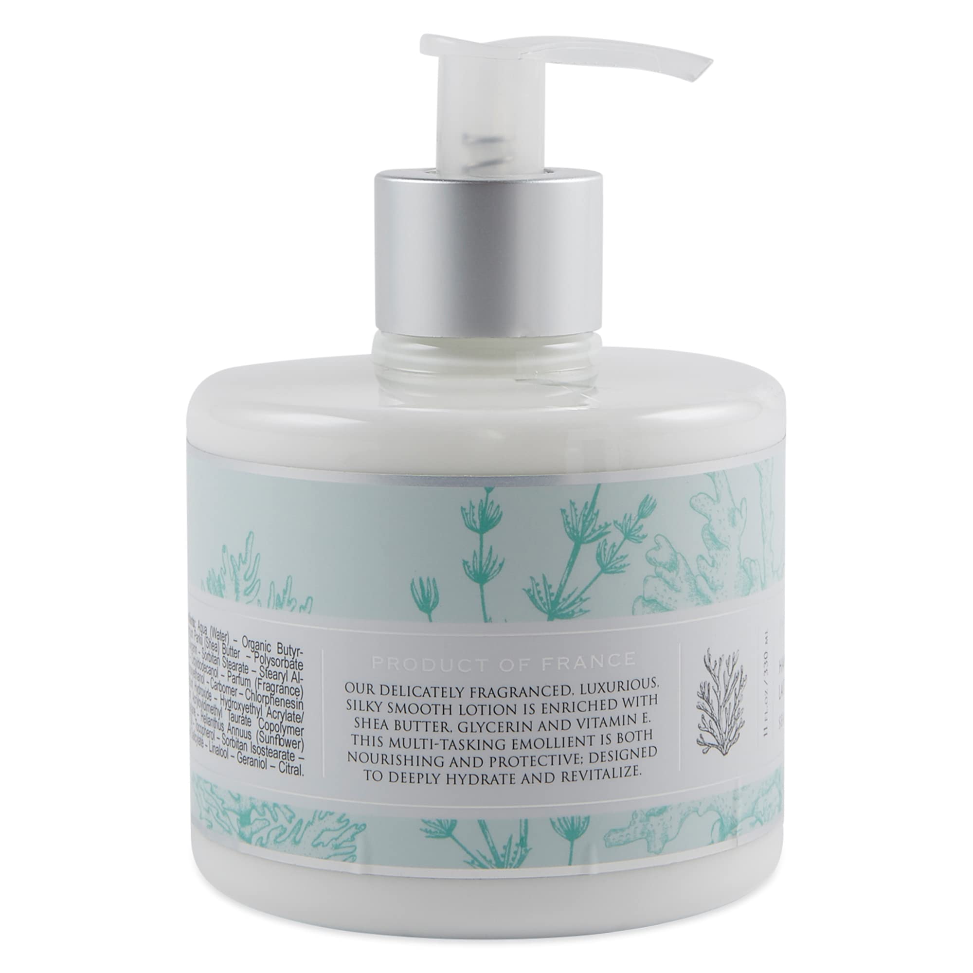 Pre de Provence Shea Butter Hand Lotion with Sea Salt - 11 Fl Oz Moisturizing Cream for Dry Skin | Perfect for Office, Travel & Home Use