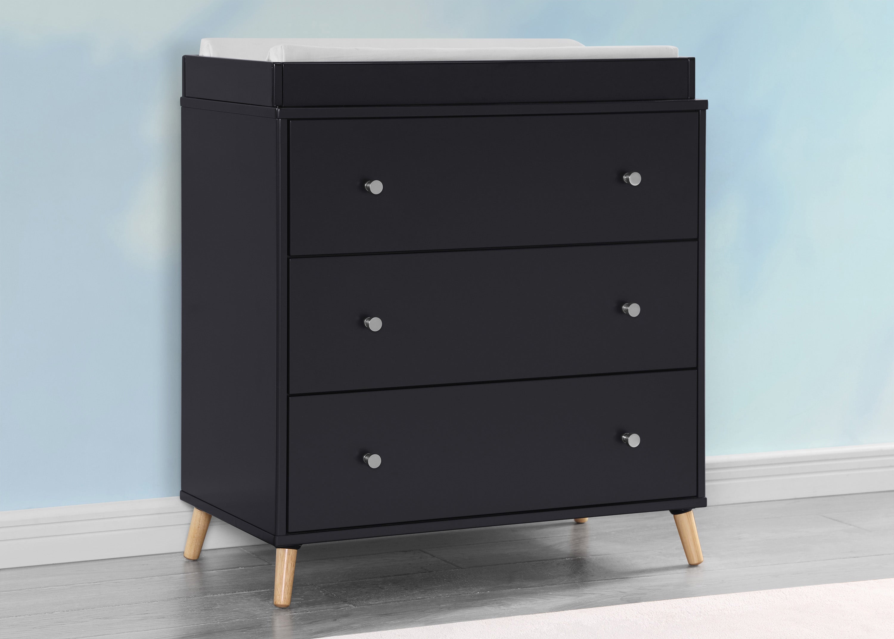 Jordan 3-Drawer Dresser with Interlocking Drawers - Sturdy Bedroom Storage Furniture for Clothes & Accessories | Perfect for Master Bedroom, Guest Room or Dorm Organization
